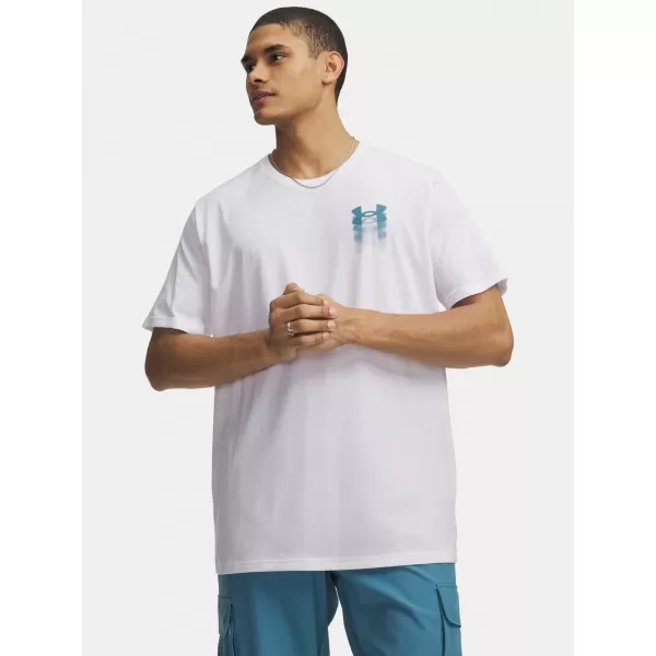  Férfi póló UNDER ARMOUR M BLUR LOGO SS 6009245-100 FEHÉR 