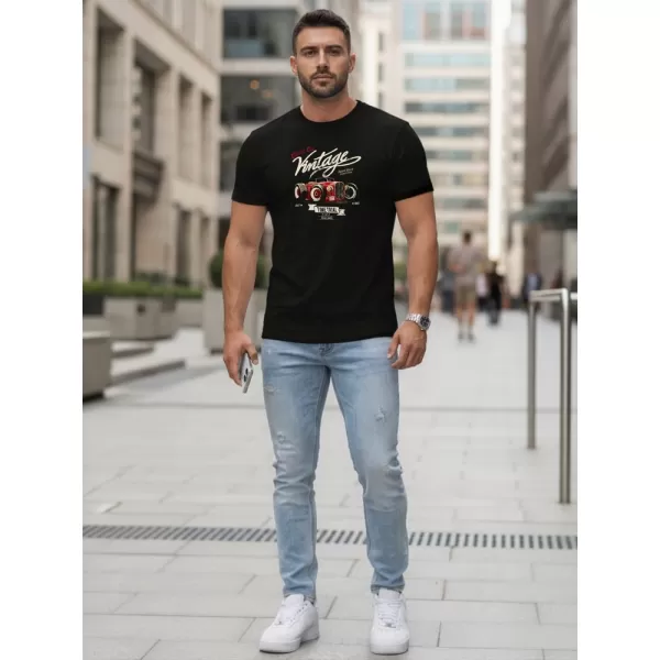  Férfi póló DSTREET NX5094R-BK FEKETE 