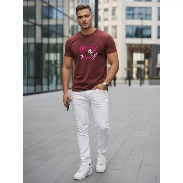  Férfi póló DSTREET NX0136R-BU BURGUNDIA 