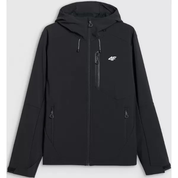  Férfi softshell kabát 4F RAW25TSOFM506 MÉLYFEKETE 