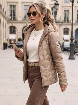 Női kabát DSTREET TY5882 BÉZS