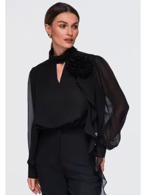 Női blúz OMBRE OW-TS-E0085 FEKETE