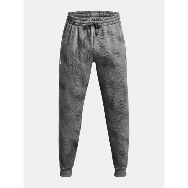  Férfi melegítőnadrág UNDER ARMOUR UA RIVAL FLEECE PRINTED JGRS 1379777-025 SZÜRKE 