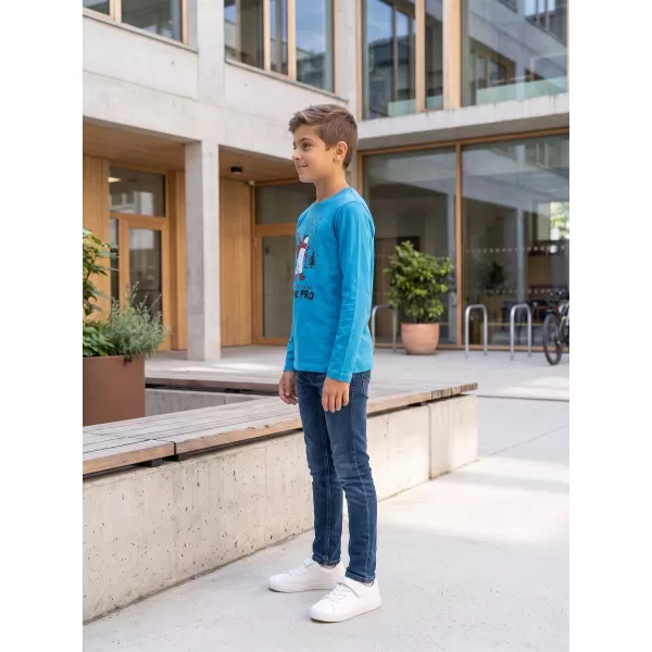  Gyermek póló ALPINE PRO ECCO 2 NEON ATOMKÉK PA VÁLTOZAT 