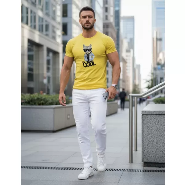  Férfi póló DSTREET NX5018R-YE BOROSTYÁN 