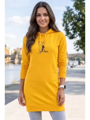 Hosszabbított női pulóver ALTISPORT ALW091419 BOROSTYÁN