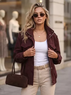 Női kabát DSTREET TY5915 BURGUNDIA