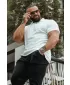 Férfi pólók NEBBIA MIKE MUSCLE FIT POLO 157 FEHÉR