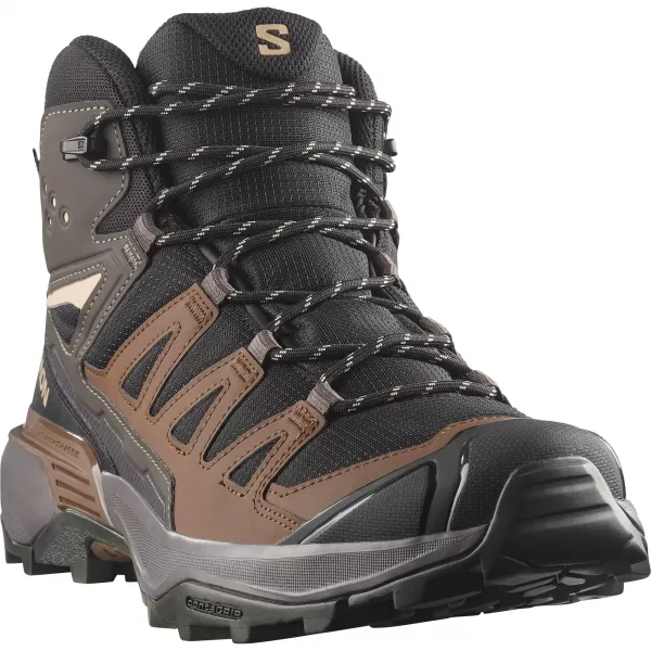  Férfi cipők SALOMON X ULTRA 360 MID GORE-TEX L45473200 FEKETE/SÖTÉT SIRÁLY SZÜRKE/SÖTÉT FÖLD 