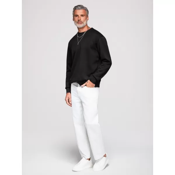  Férfi pulóver OMBRE OM-SSNZ-0274 FEKETE 