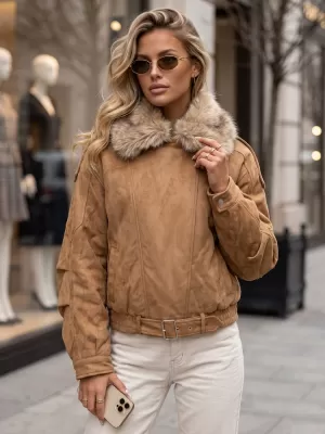 Női kabát DSTREET TY5702 KARAMELLA