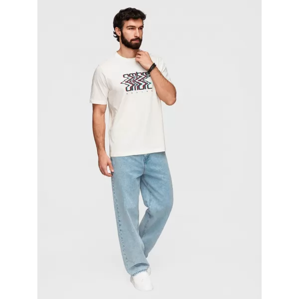 Férfi póló OMBRE OM-TSPT-0286 FEHÉR 