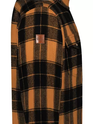 Férfi flanel ing NORDBLANC FEN NBSSM8369 BARNA