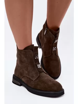 Női cipők D&A CR62-3334 KHAKI