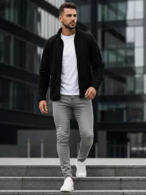 Férfi pulóver DSTREET BX4771 FEKETE