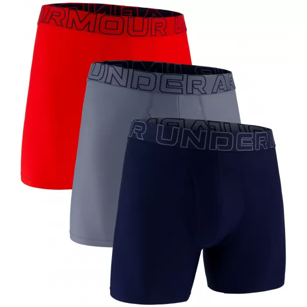  Férfi boxerek UNDER ARMOUR UA PERFORMANCE TECH MESH - SOLID 6 -3PK 1383884-600 PIROS 