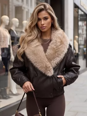 Női kabát DSTREET TY6028 BARNA
