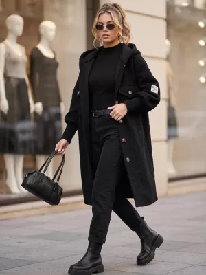 Női kabát DSTREET NY0798 FEKETE