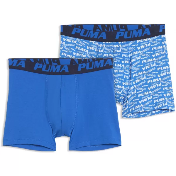 Gyermek boxerek PUMA BOYS SCATTERED LOGO PRINT BOXERS 2P 94780302 KÉK / SÖTÉTKÉK 