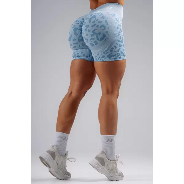  Kompressziós push-up rövidnadrág leopárdmintával NEBBIA PRIMAL 856 KÉK LEOPÁRD 