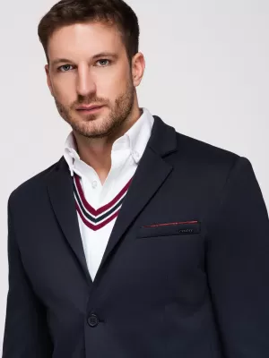 Férfi dzseki OMBRE M170 SÖTÉTKÉK