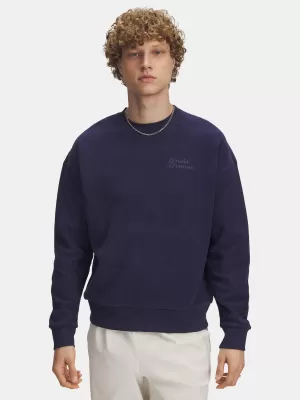 Férfi pulóver UNDER ARMOUR ICON REV TERRY CREW 6003942-403 KÉK