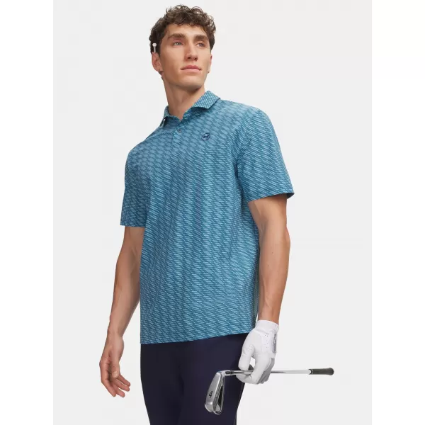  Férfi póló UNDER ARMOUR UA DRIVE CHILL PRINTED POLO 6009724-466 KÉK 