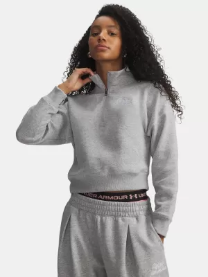 Női pulóver UNDER ARMOUR RIVAL FLEECE SCRIPT HZ 6012292-011 SZÜRKE
