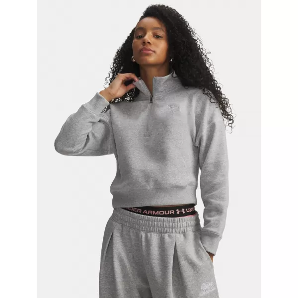  Női pulóver UNDER ARMOUR RIVAL FLEECE SCRIPT HZ 6012292-011 SZÜRKE 