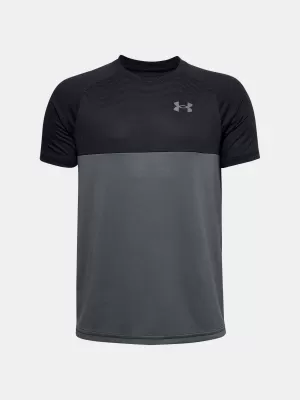 Fiú póló UNDER ARMOUR TECH COLORBLOCK SS 1357548-001 FEKETE