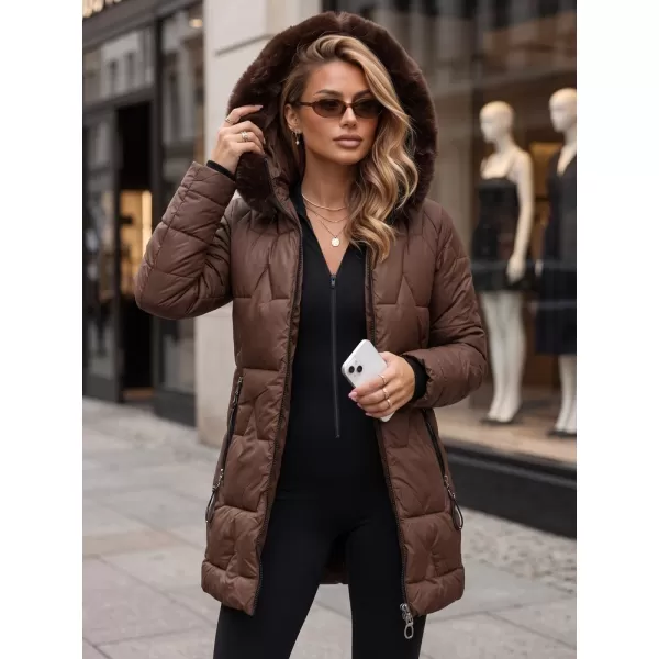  Női kabát DSTREET TY5736 BARNA 