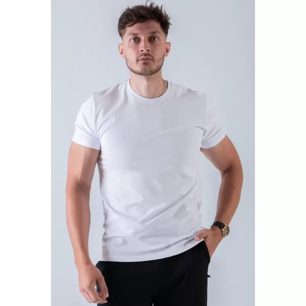  Férfi pólók NEBBIA MIKE MUSCLE FIT 158 FEHÉR 