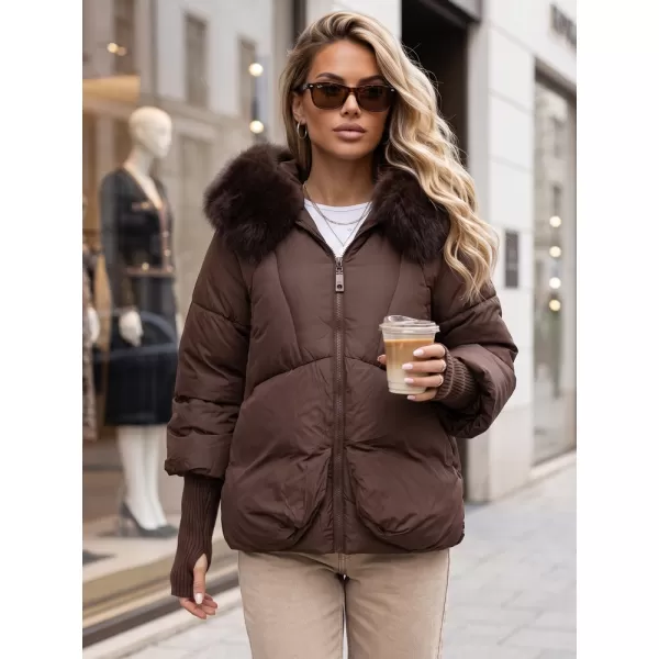  Női kabát DSTREET TY5991 BARNA 