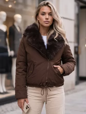 Női kabát DSTREET TY6071 KARAMELLA