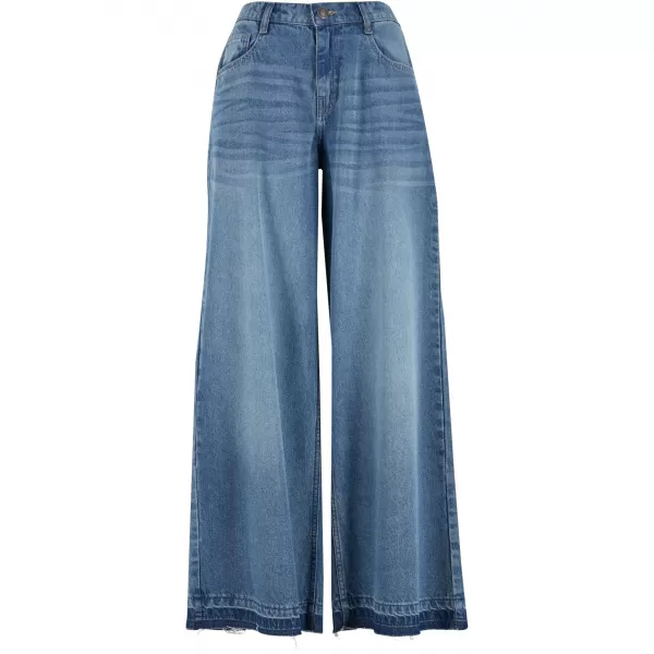  Női nadrág URBAN CLASSICS TB7712 KÖZÉP MÉLYKÉK MOSOTT 