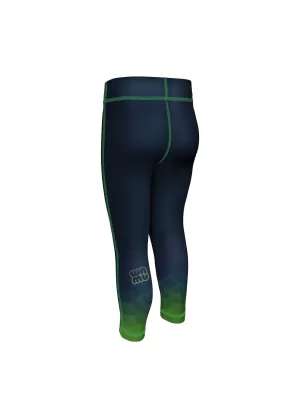 Gyerek funkcionális leggings WAMU MOZAIKA SÖTÉTZÖLD