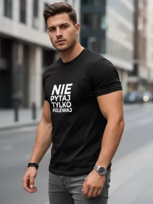 Férfi póló DSTREET NX0113R-BK FEKETE