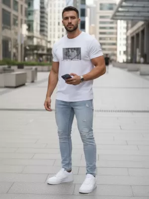Férfi póló DSTREET NX5014R FEHÉR