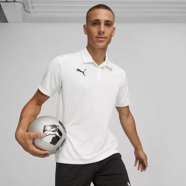  Férfi póló gallérral PUMA TEAMGOAL POLO 658771-04 PUMA FEHÉR/FEKETE/TOLLSZÜRKE 