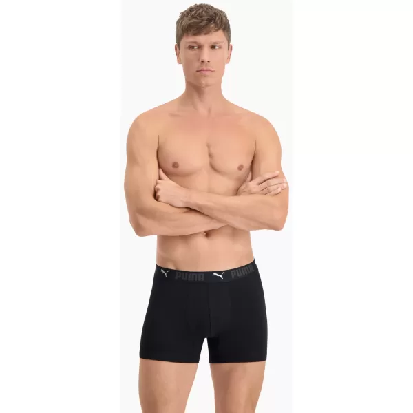  Férfi boxerek PUMA SPORT COTTON BOXER 2P 93552101 FEKETE 
