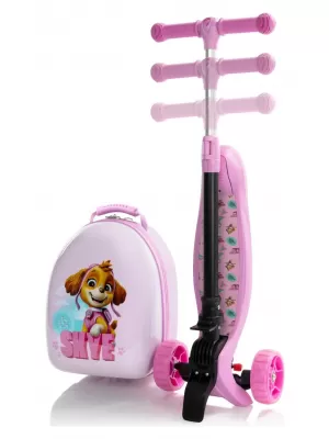 Gyermek bőrönd HEYS TURBO TOTS SCOOTER 16427 MANCS JÁRŐR RÓZSASZÍN