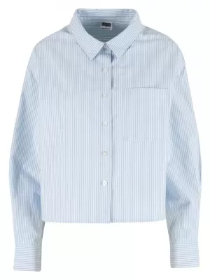 Női ing URBAN CLASSICS TB8171 VILÁGOS HORIZONT KÉK/FEHÉR