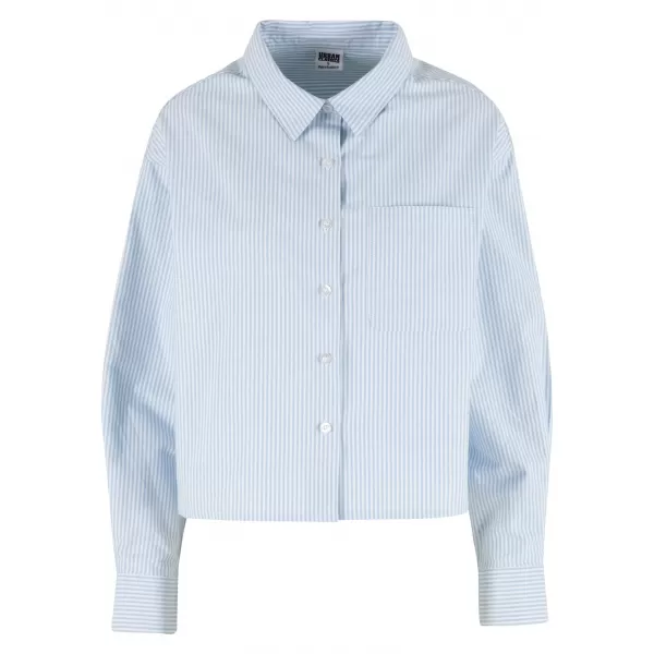  Női ing URBAN CLASSICS TB8171 VILÁGOS HORIZONT KÉK/FEHÉR 