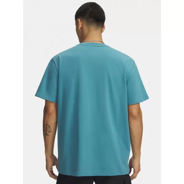  Férfi póló UNDER ARMOUR M LOGO EMB HEAVYWEIGHT SS 1373997-466 KÉK 