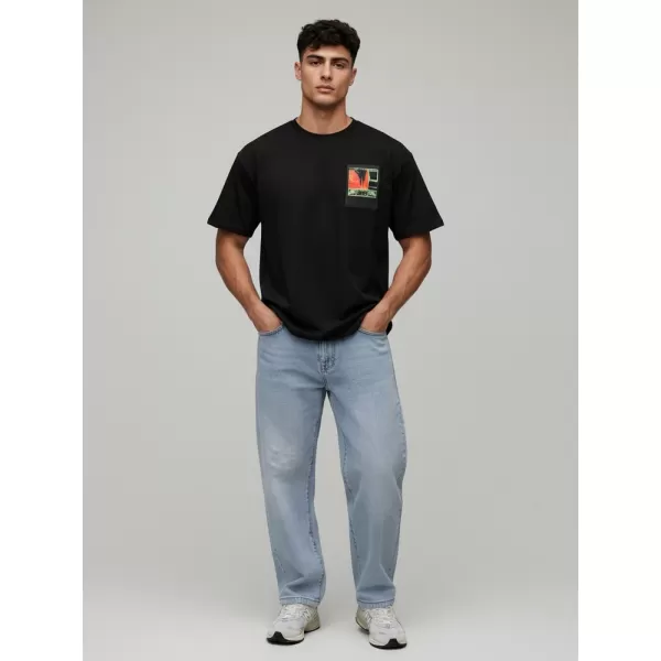  Férfi póló DSTREET RX5304 FEKETE 