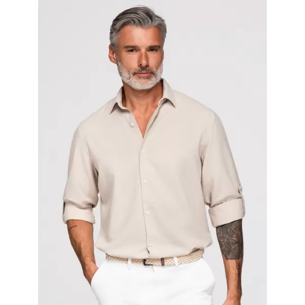  Férfi ing OMBRE OM-SHCS-0190 BÉZS 