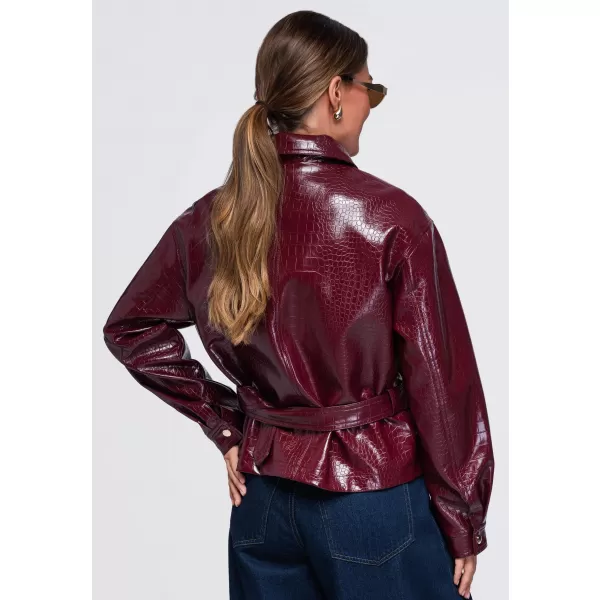  Női kabát OMBRE OW-JAFL-0141 BURGUNDIA 