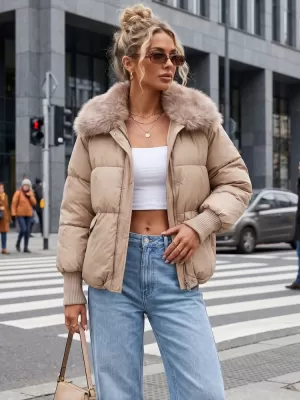 Női kabát DSTREET TY5816 KARAMELLA