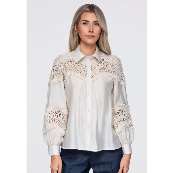  Női ing OMBRE OW-SH-E0075 BÉZS 