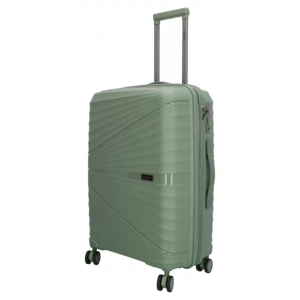  Shell bőrönd BEAGLES TRAVEL M 25138 TERMÉSZETES ZÖLD 